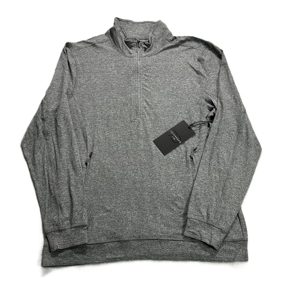 7Diamonds Core Performance Pullover Mens S Gray 1/4 Zip SPV-1004 Stretch Pocket